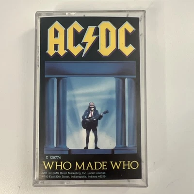 AC/DC Who Made Who CASSETTE Tape Columbia 1986 Atlantic 7 81650-4-E Hells Bells - Image 1 of 4