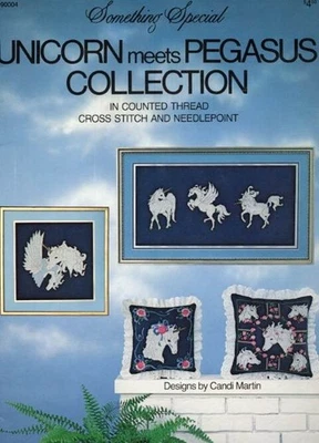 OOP!VTG!UNICORN MEETS PEGASUS COLLECTION CROSS STITCH AND NEEDLEPOINT!!! - Image 1 of 2