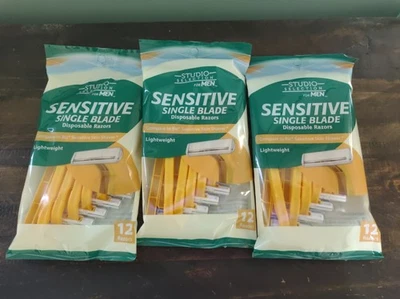 Studio Selection Mens Sensitive Single Blade Disposable Razors 36 Total Razors - Image 1 of 2