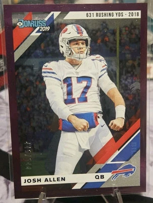 2019 Panini Donruss - Photo Variation Stat Line Season #33 V Josh Allen /500 - Image 1 of 4