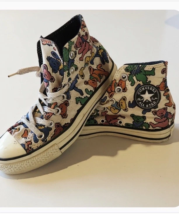 Grateful Dead танцы медведи винтажный все звезды Converse Chuck Taylor кроссовки обувь - Изображение 1 из 4