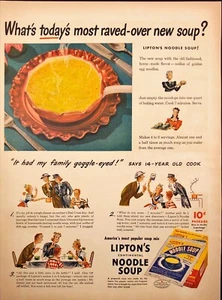 Lipton's Noodle Soup Red Cross Day WW II Vintage Print Ad 1943 - Picture 1 of 6