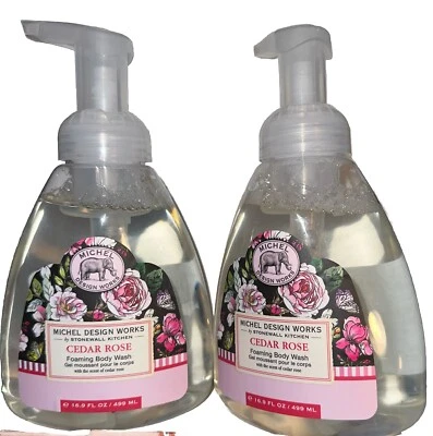 Michel Design Works 🇺🇸 ROSA CEDRO 🌹 Jabón corporal espumoso 16,9 fl. oz x 2 Foto 1 de 4