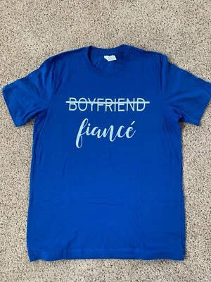 Camiseta Masculina de Noivado - Tamanho Grande - Azul Royal - Nova sem etiquetas - Imagem 1 de 4