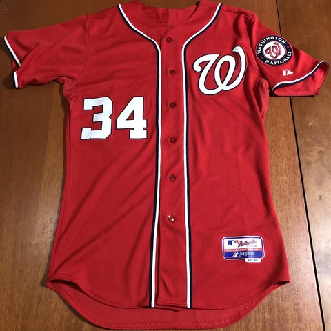Majestic Authentic Bryce Harper Washington Nationals MLB Jersey Red Alternate 40 Cover