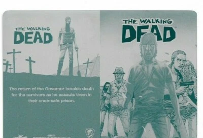 2012 CRYPTOZOIC THE WALKING DEAD COMIC 1 DOUBLE CYAN PRINTING PLATE REDEMPTION - Image 1 of 4