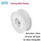 GT2 10mm Timing Belt Idler Drive Pulley Bore 3-15mm 20-80 Tooth 3D Printer