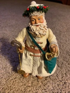 Clothtique Possible Dreams Santa #714009 Beige Santa Ornament w/ box - Picture 1 of 4