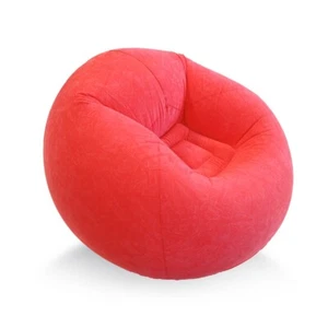Inflatable beanless bean bag sofa lounge couch - 45x45x28" - red - Picture 1 of 8
