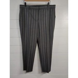Theory Women's Treeca 2 Traceable Band Pinstripe Wool Blend Dress Pants Sz 12 - Picture 1 of 11