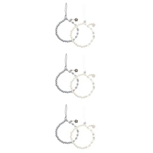 Set of 3 Mobile Phone Chain Pendant Beaded Strap Charm Cellphone - Zdjęcie 1 z 12