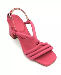 Oroscuro Schiava sandalo pelle nappa fuxia cinturino tacco T 9cm - Foto 1 di 4