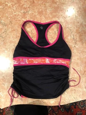 Sujetador incorporado PH8 By BEBE SPORT RACER ESPALDA ROSA Y NEGRO TALLA M Foto 1 de 4