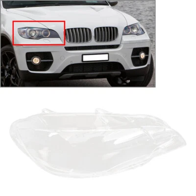 Transparent Car Lamp Lens Cover Headlight Cover Lampshade For BMW X6 E71 08-14 - Image 1 of 4