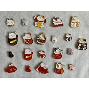 Sets Of 8 Lunar New Year / Maneki Neko Themed Cat Refrigerator Magnets! - Picture 1 of 10