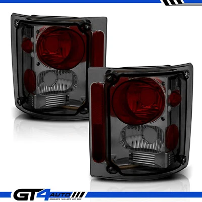 Euro Smoke Tail Lights Pair for 1973-1991 Chevy Blazer Suburban Pickup Truck - Image 1 of 4