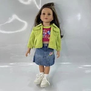 My Twinn 23" Poseable Doll Brown Staight Hair & Brown Eyes and White Shoes W/Bo - Picture 1 of 10