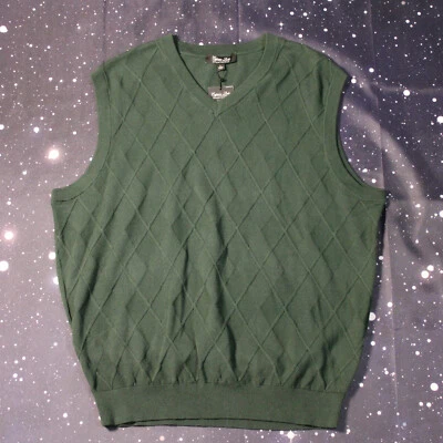 Новый с Ярлыками Cypress ссылки Sportswear охотник зеленый бриллиант вязаный свитер жилет - мужской большой - Изображение 1 из 4