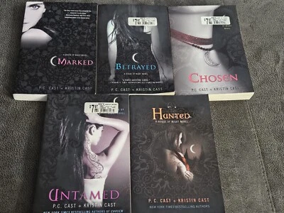 House Of Night Lot of 5 Novels by P.C. Cast & Kristin Cast Paperback Books 1 - 5 - Image 1 of 4