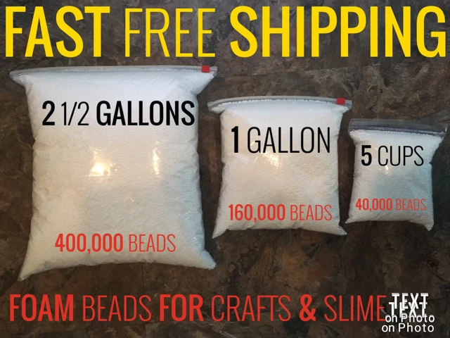 Bolas de espuma de poliestireno para limo poliestireno hágalo usted mismo regalo cuentas de espuma Foto 1 de 4