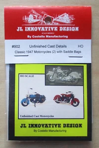 1947 Classic Motorcycles HO 1:87 Scale JL Innovative 902 Layout Diorama Pieces - Bild 1 von 2