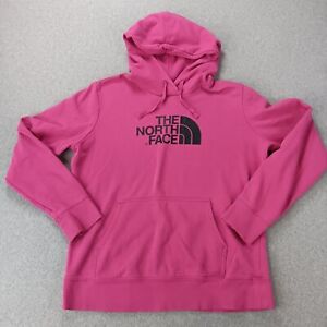 The North Face Sweatshirt Hoodie Women's Large Long Sleeve Graphic Logo Pink