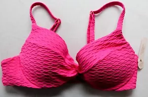 Victoria's Secret Women's Twist Push-Up Bikini Top AC2 Forever Pink Size 36B - Picture 1 of 3