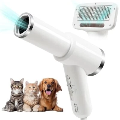 Pet Hair Dryer 300 Watts for Dogs and Cats, 2-in-1 Hair Dryer with Slicker Brush - Image 1 of 4