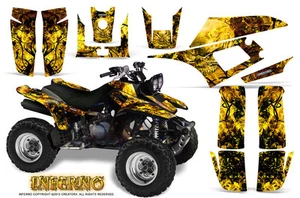 KIT GRÁFICO YAMAHA WARRIOR 350 CALCOMANÍAS CREATORX PEGATINAS INFERNO AMARILLO - Imagen 1 de 1