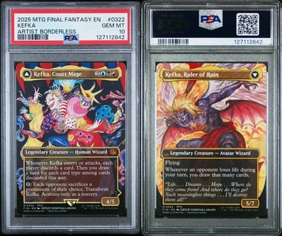 PSA 10 MTG FINAL FANTASY REG #0322 KEFKA, COURT MAGE/KEFKA, RULER OF RUIN 2025 - Image 1 of 3