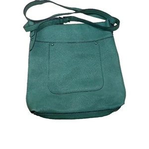 Vintage Unique Green Leather Crossbody Bag Purse Bohemian G.H BASS & CO - Picture 1 of 12