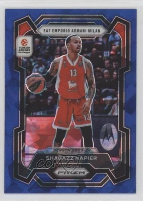 2023 Panini Prizm Turkish Airlines EuroLeague Blue Ice /125 Shabazz Napier #168 - Imagem 1 de 2