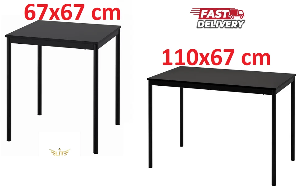 Neu IKEA SANDSBERG Esstisch schwarz klein quadratisch Küchentisch 2 Sitzer 2 Größen - Bild 1 von 1