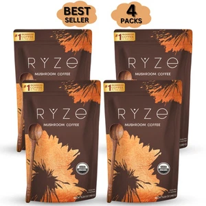 (Pack of 4) Organic RYSE Mushroom Coffee * 30 Servings Per Pack -Free Shipping - Picture 1 of 4