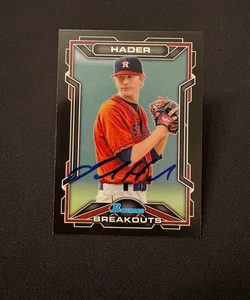 Josh Hader - Tarjeta de béisbol firmada automática 2013 Bowman Draft #BSB-JH Houston Astros - Imagen 1 de 2