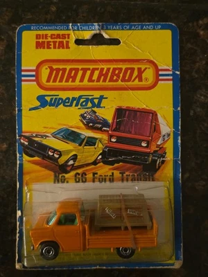 Matchbox Superfast No 66 Ford Transit Pick-Up 1977  Unopened Blister Pack Orange - Image 1 of 4