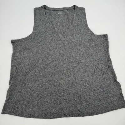 Madewell Gray Sleeveless Tank Top V Neck Heathered Casual Womens 2X 2XL - Image 1 of 4
