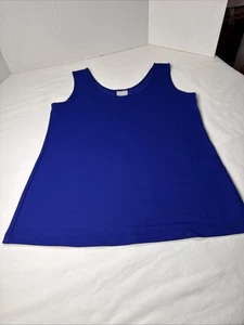 Chico's Womens Basic Tank Top Sz 0 Sm Dark Blue Nylon Blend, Sleeveless - Picture 1 of 17