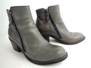 AGL Attilio Giusti Leombruni EUR 38 US 8M Botines Cuero Gris Doble Cremallera ITALIA - Imagen 1 de 9