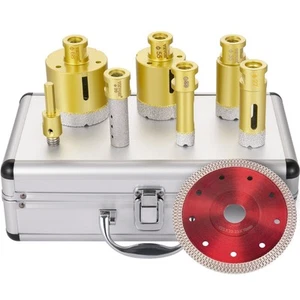VEVOR Diamond Drill Bits 7PCS Diamond Hole Saw 20/27/35/55/68mmTile Hole Saw Kit - Picture 1 of 1