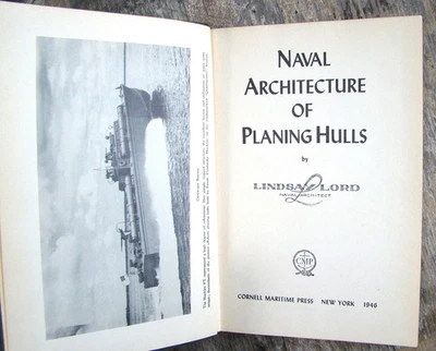 Naval Architecture Of Planing Hulls ~1946 Vintage HC~ Lord Cornell Maritime Boat - Image 1 of 4