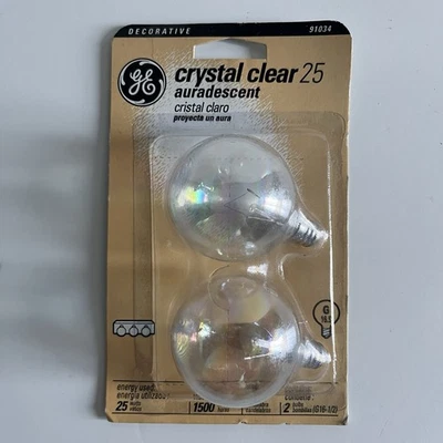 GE Crystal Clear 25W Auradescent G16.5 2-Pack - Image 1 of 3