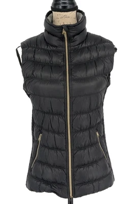 CALVIN KLEIN PERFORMANCE Puffer Vest SMALL Black Down Filled Black Front Zip - Image 1 of 4
