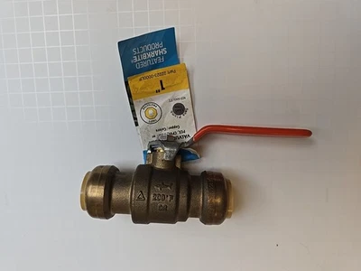 Válvula de bola SHARKBITE 22223-0000LF 1" push-to-connect, sin plomo, funciona con palanca Foto 1 de 3