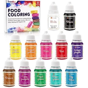 (12 Colors) Food Coloring Liquid Set for Baking, Icing, Slime, 0.35oz Each - Picture 1 of 13