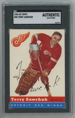 1954 Topps 58 Terry Sawchuk SGC AA 708354  - Image 1 of 2