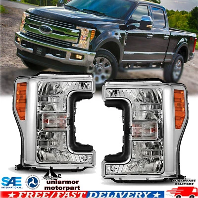 Faros cromados para Ford F-250 F-350 F-450 F-550 Super Duty 2017 2018 2019 Foto 1 de 4