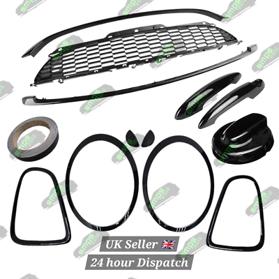 Mini R56 COOPER S Jcw Completo Dechrome Nero Lucido Fuori Tagliare Kit Cover – ( - Immagine 1 di 4
