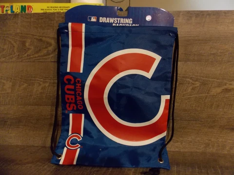 Chicago Cubs MLB Drawstring Backpack sack / Gym bag   NEW Cover