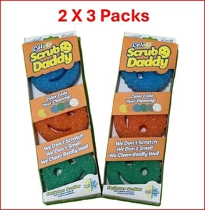 Scrub Daddy - Scratch Free Color Sponge with Flex Texture (2 X 3 Pack) - Picture 1 of 7